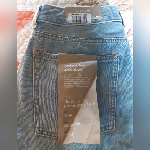 Everlane The Curvy 90s Cheeky Straight Jean (size 31 Crop) - Picture 1 of 4